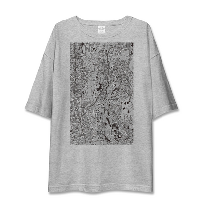 【下飯田（神奈川県）】地図柄ビッグシルエットTシャツ