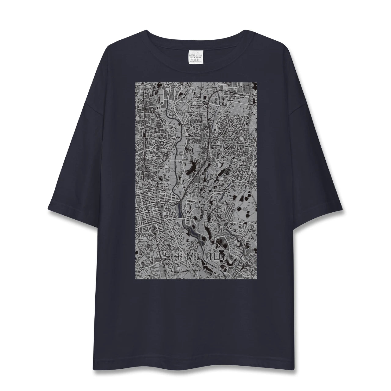 【下飯田（神奈川県）】地図柄ビッグシルエットTシャツ