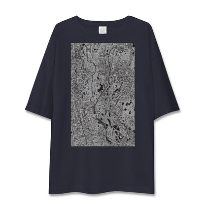 【下飯田（神奈川県）】地図柄ビッグシルエットTシャツ