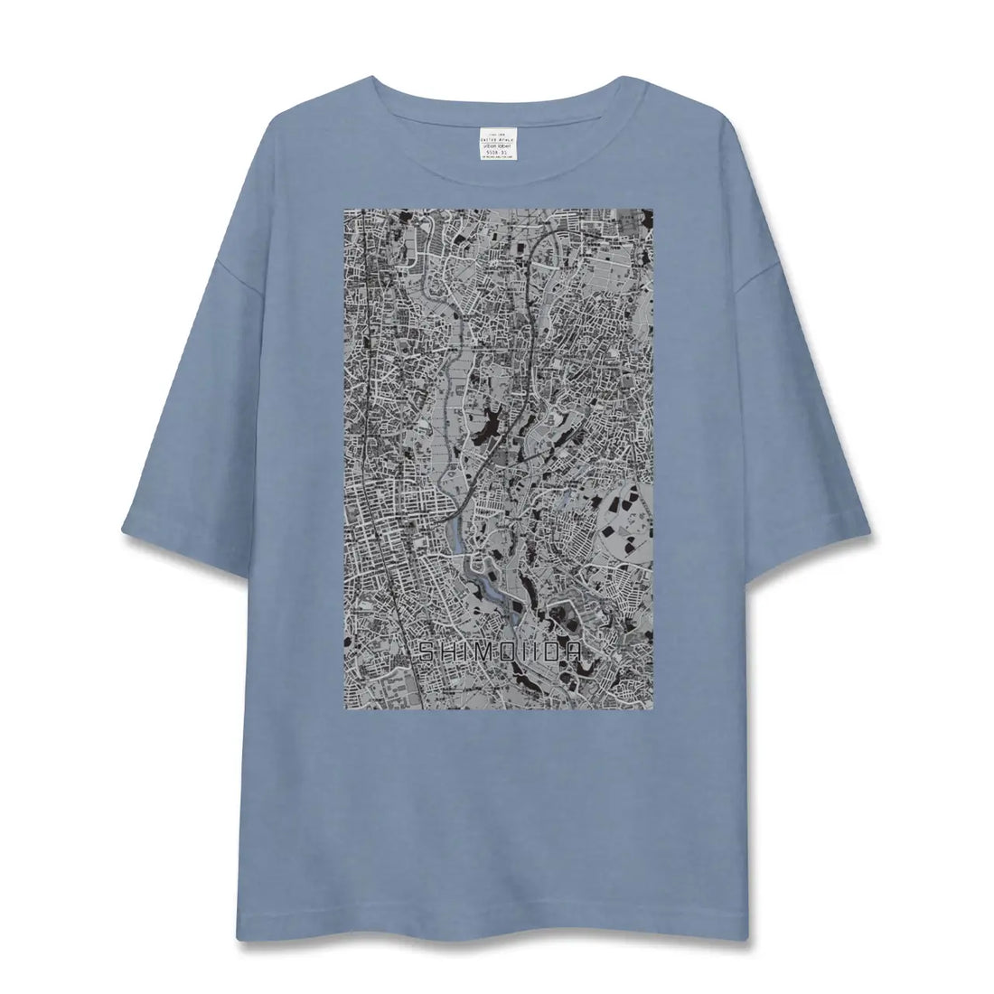 【下飯田（神奈川県）】地図柄ビッグシルエットTシャツ