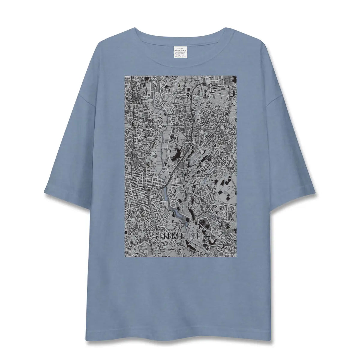 【下飯田（神奈川県）】地図柄ビッグシルエットTシャツ