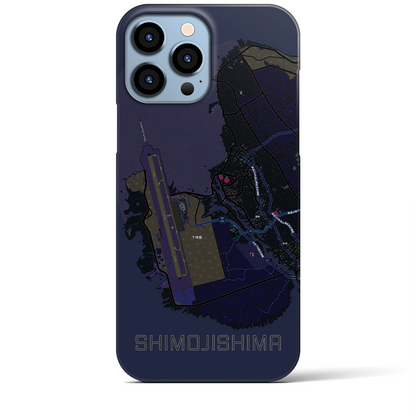 【下地島（沖縄県）】地図柄iPhoneケース（バックカバータイプ）