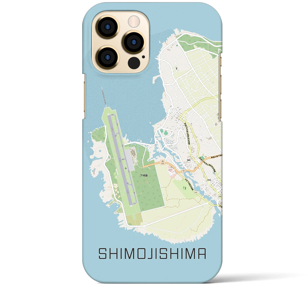 【下地島】地図柄iPhoneケース（バックカバータイプ・ナチュラル）iPhone 12 Pro Max 用