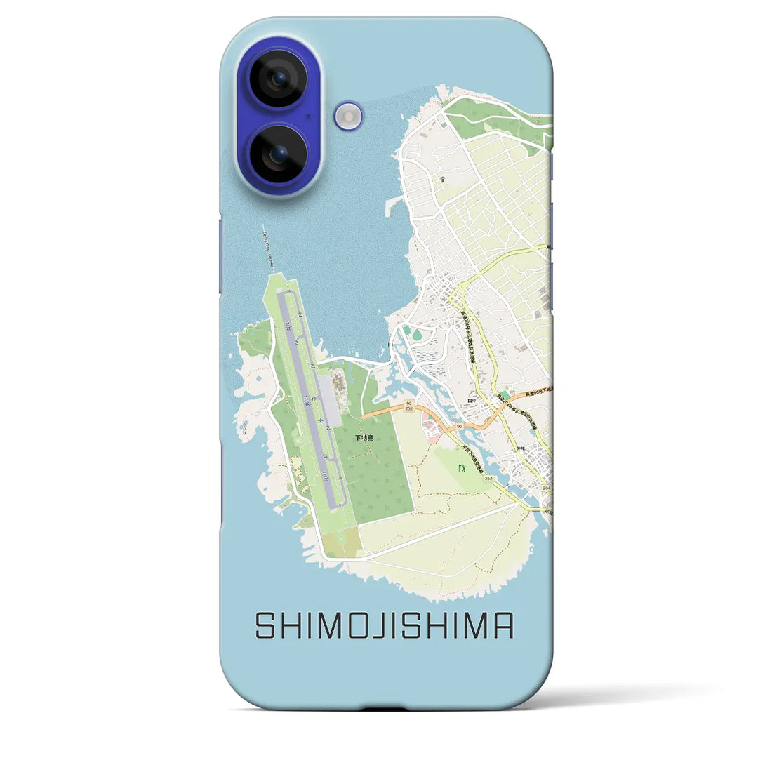 【下地島(沖縄県)】地図柄iPhoneケース(バックカバータイプ)ナチュラル・iPhone 16 Pro Max 用