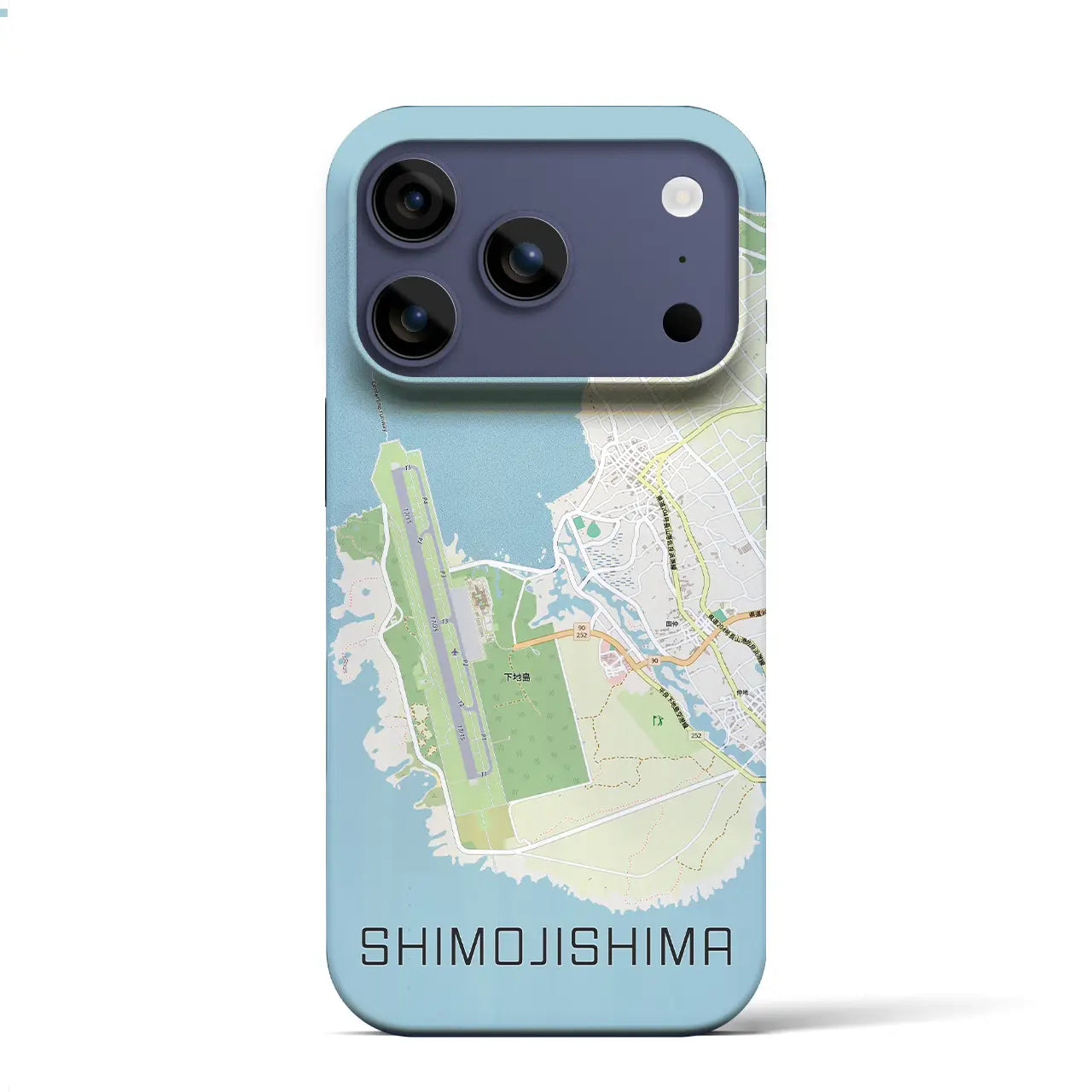 【下地島（沖縄県）】地図柄iPhoneケース（バックカバータイプ）