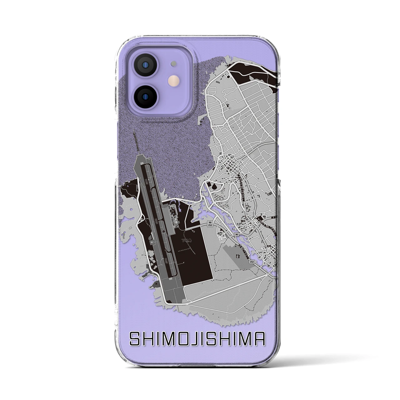 【下地島（沖縄県）】地図柄iPhoneケース（クリアタイプ）
