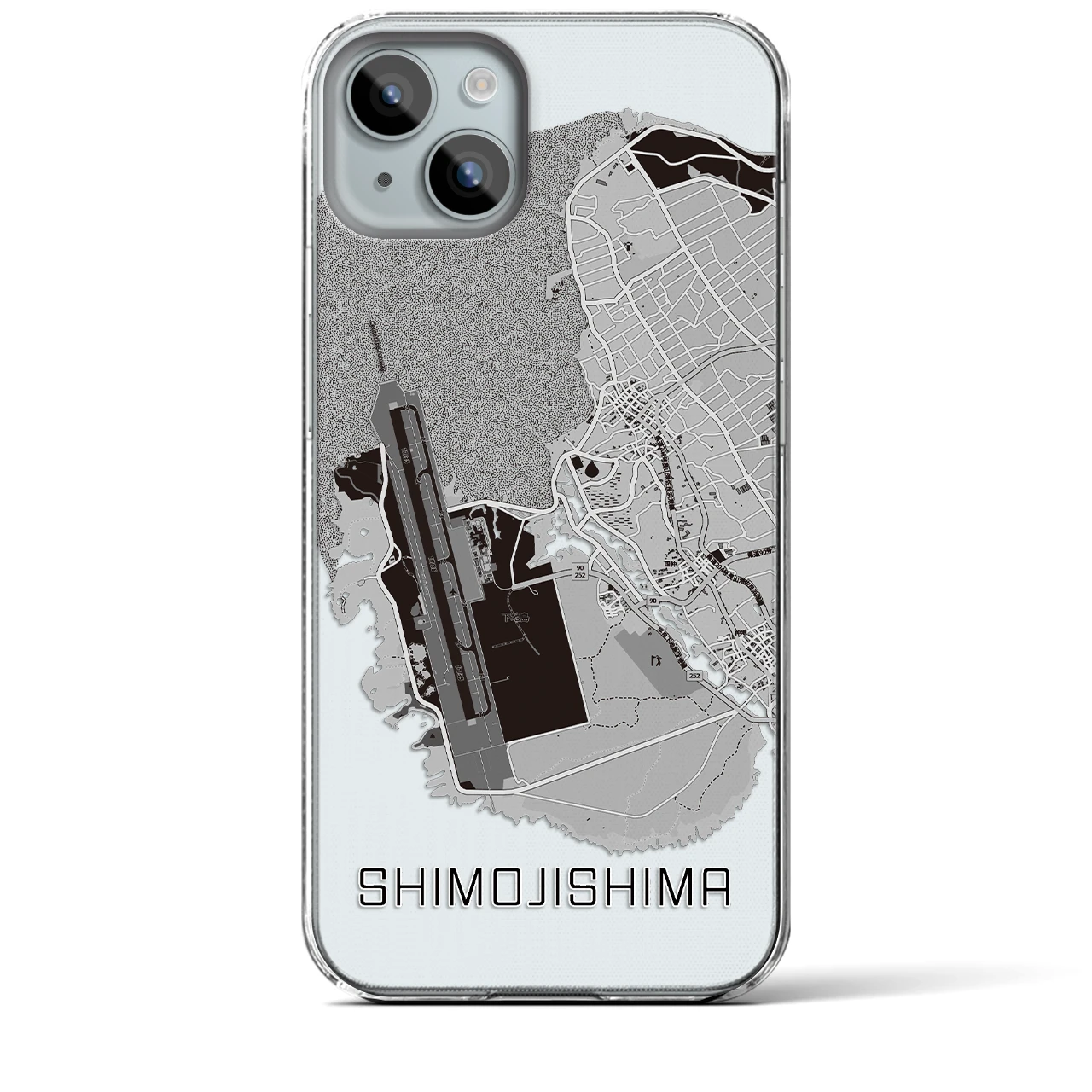 【下地島（沖縄県）】地図柄iPhoneケース（クリアタイプ）