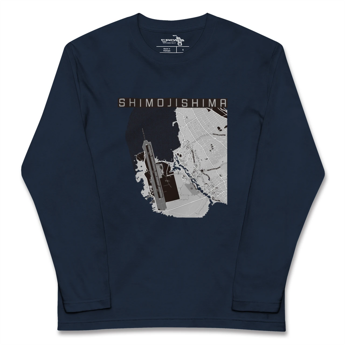 【下地島(沖縄県)】地図柄ロングスリーブTシャツ