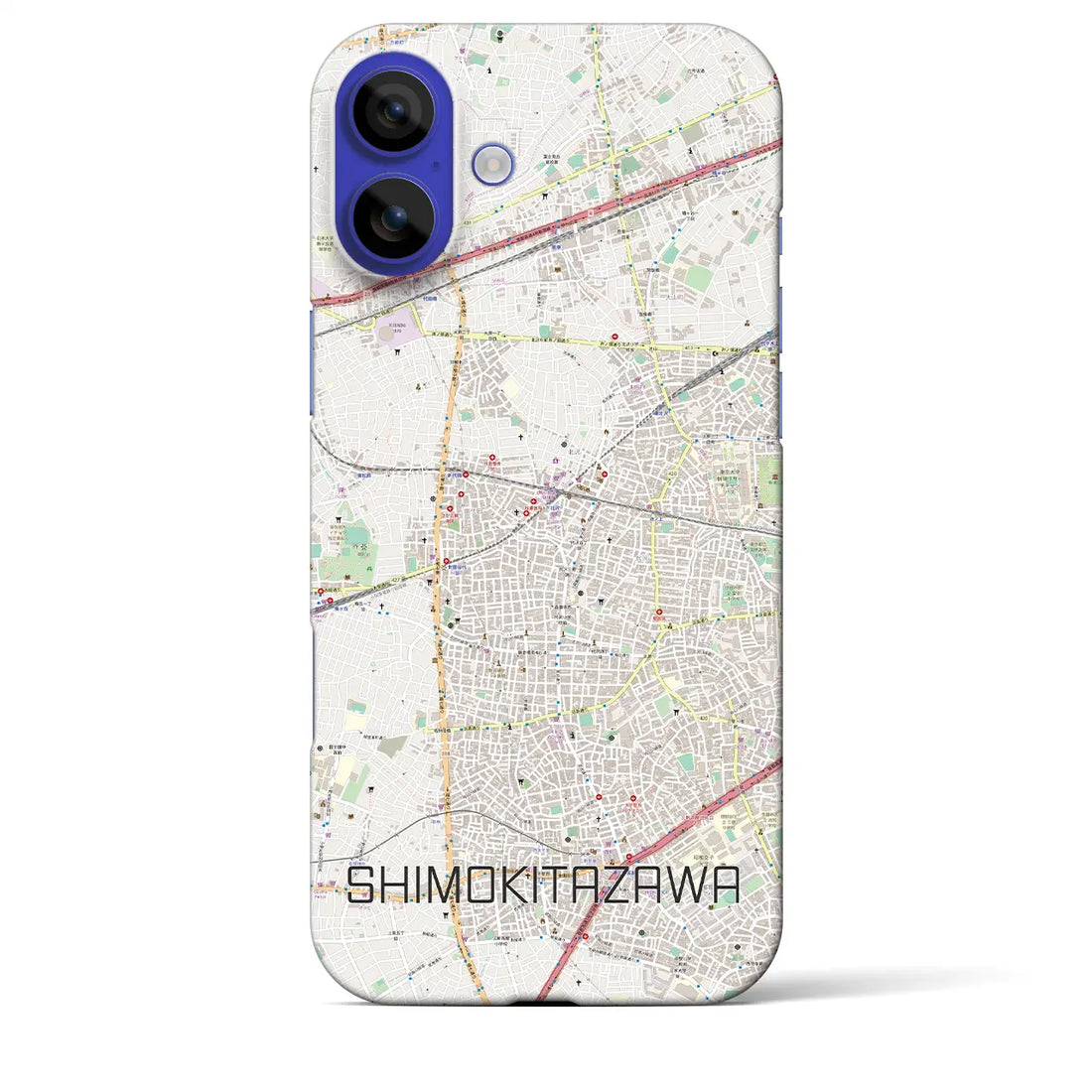 【下北沢(東京都)】地図柄iPhoneケース(バックカバータイプ)ナチュラル・iPhone 16 Pro Max 用