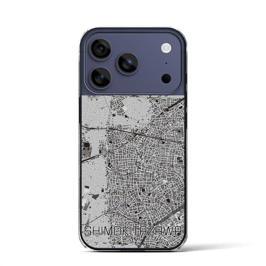 【下北沢(東京都)】地図柄iPhoneケース(クリアタイプ)モノトーン・iPhone 17 Pro Max 用