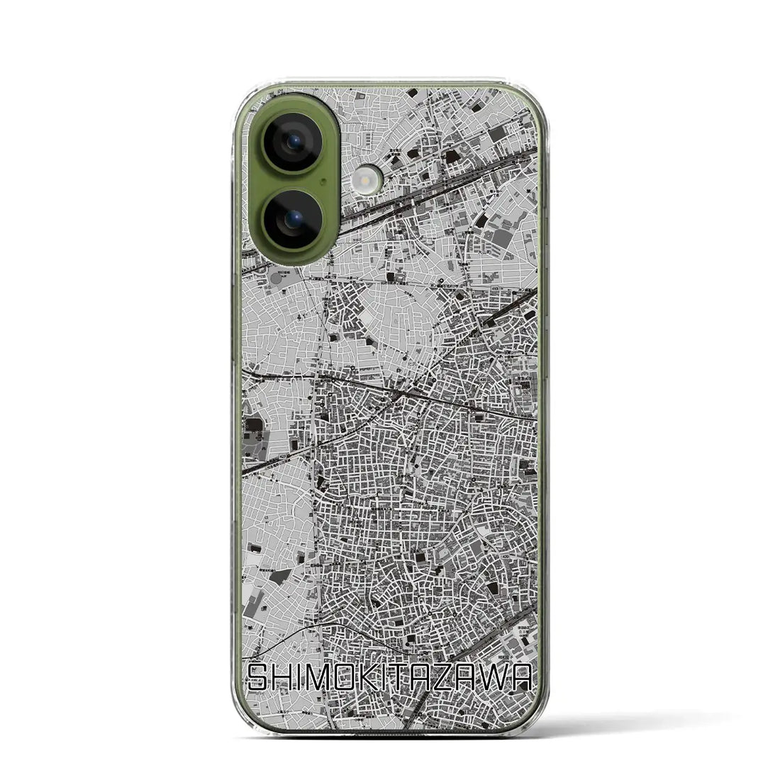 【下北沢（東京都）】地図柄iPhoneケース（クリアタイプ）モノトーン・iPhone 17 Pro Max 用