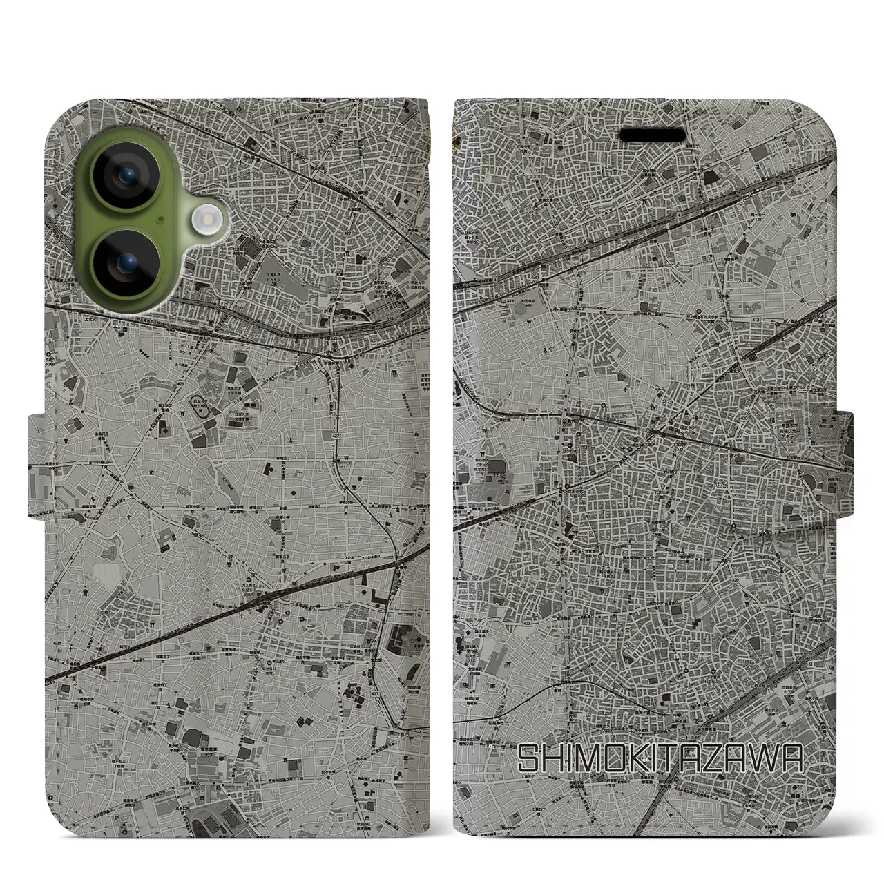 【下北沢（東京都）】地図柄iPhoneケース（手帳タイプ）