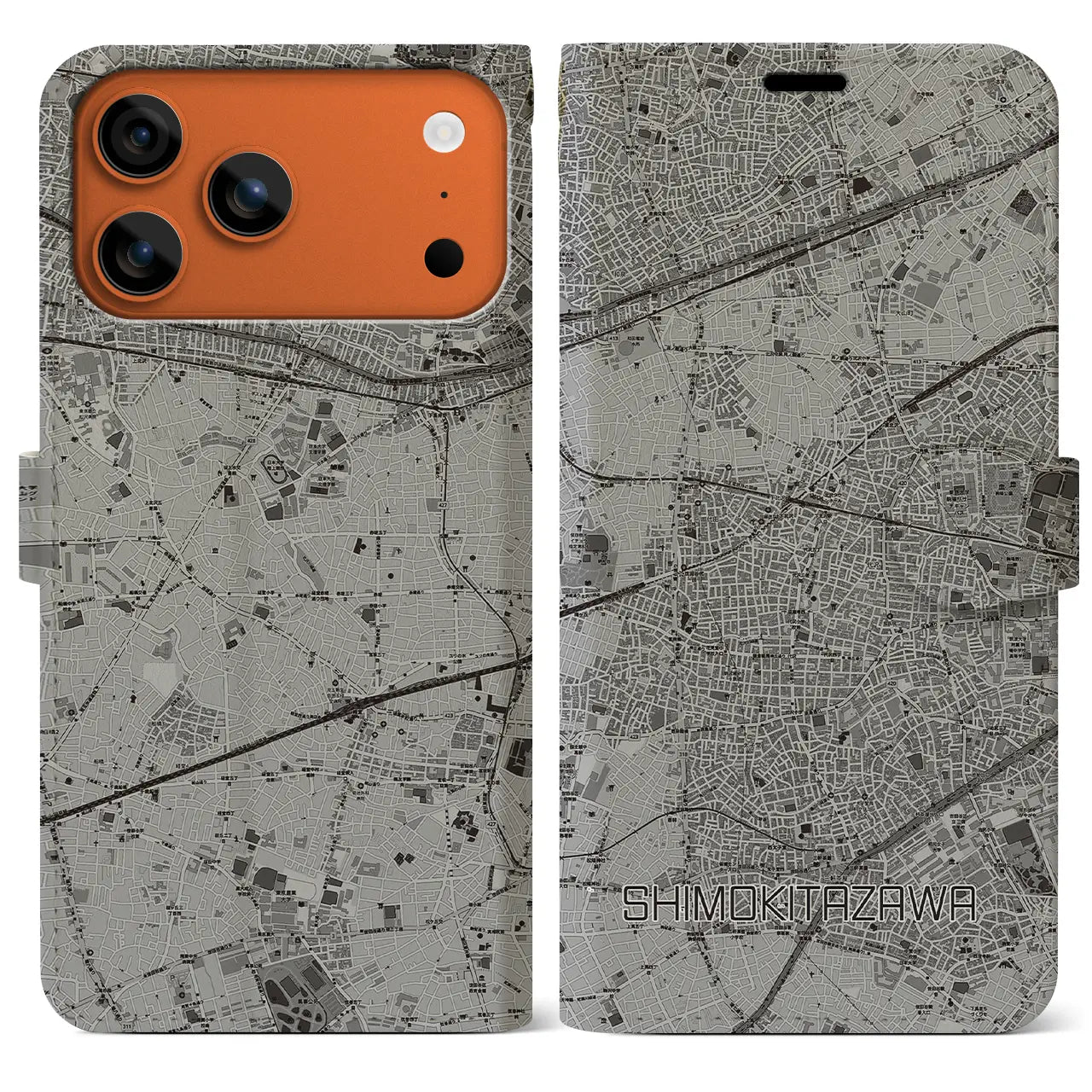 【下北沢（東京都）】地図柄iPhoneケース（手帳タイプ）