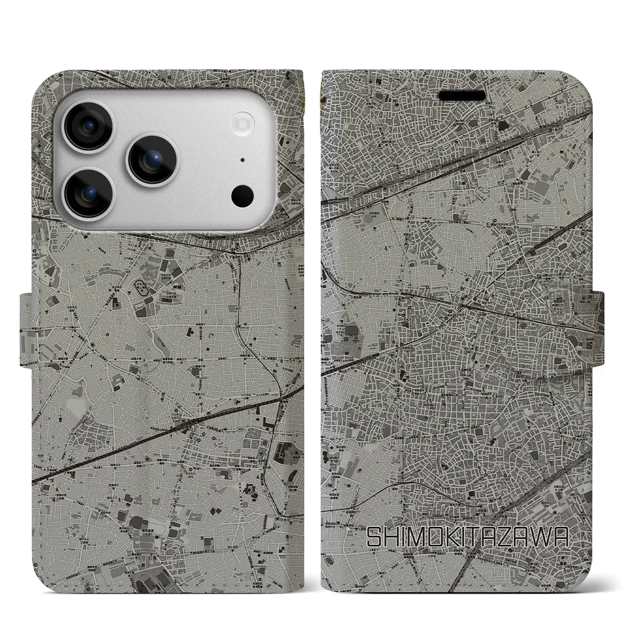 【下北沢（東京都）】地図柄iPhoneケース（手帳タイプ）