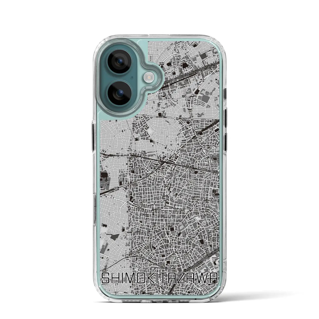 【下北沢（東京都）】地図柄iPhoneケース（MagSafeタイプ）モノトーン・iPhone 16 Pro 用