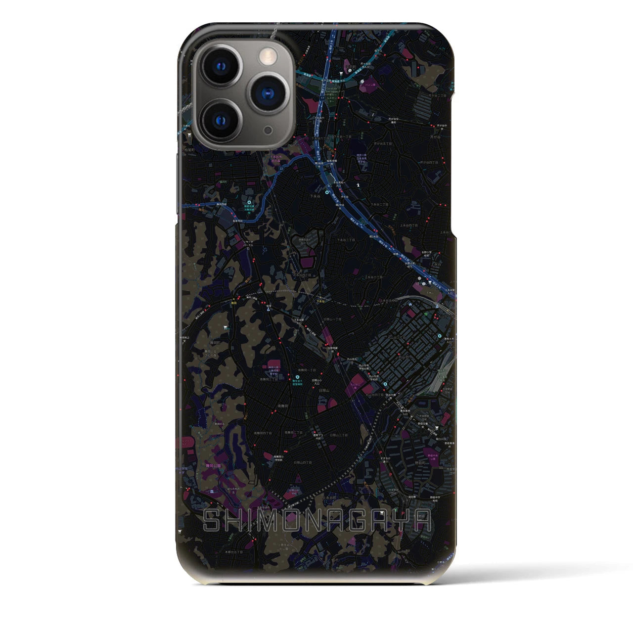 【下永谷（神奈川県）】地図柄iPhoneケース（バックカバータイプ）