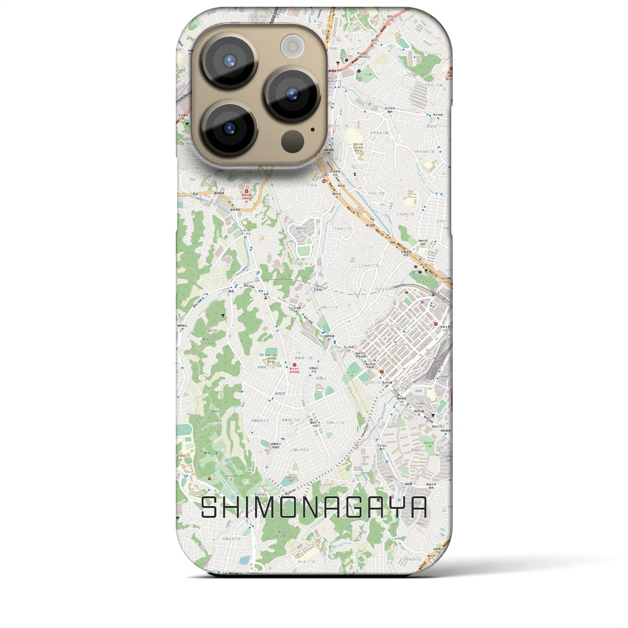 【下永谷（神奈川県）】地図柄iPhoneケース（バックカバータイプ）