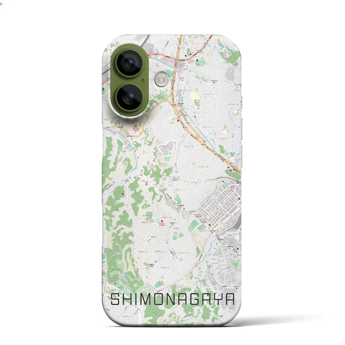 【下永谷（神奈川県）】地図柄iPhoneケース（バックカバータイプ）ブラック・iPhone 17 Pro Max 用