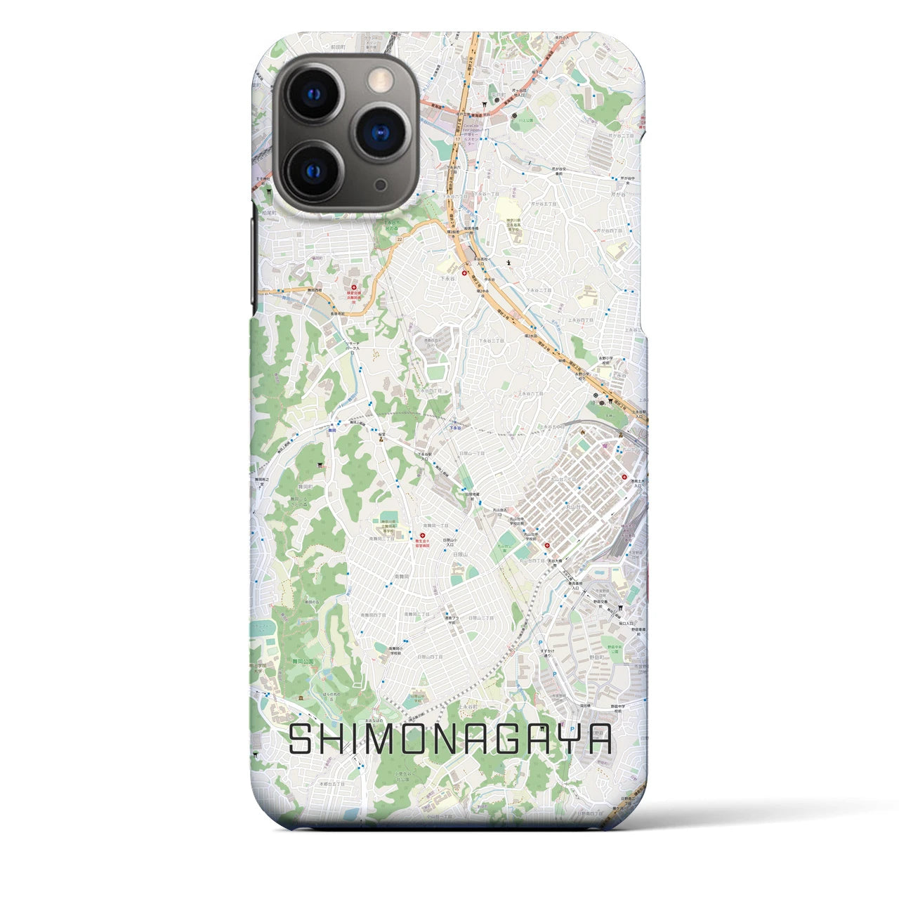 【下永谷（神奈川県）】地図柄iPhoneケース（バックカバータイプ）