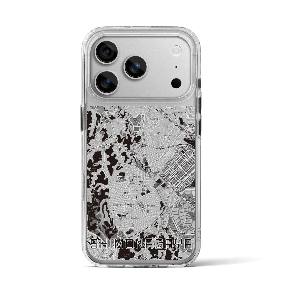 【下永谷（神奈川県）】地図柄iPhoneケース（MagSafeタイプ）モノトーン・iPhone 17 Pro Max 用