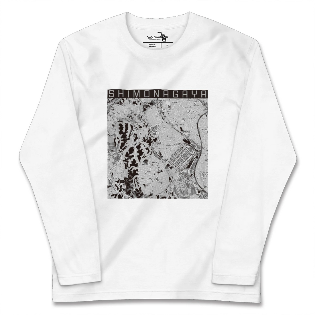 【下永谷(神奈川県)】地図柄ロングスリーブTシャツ