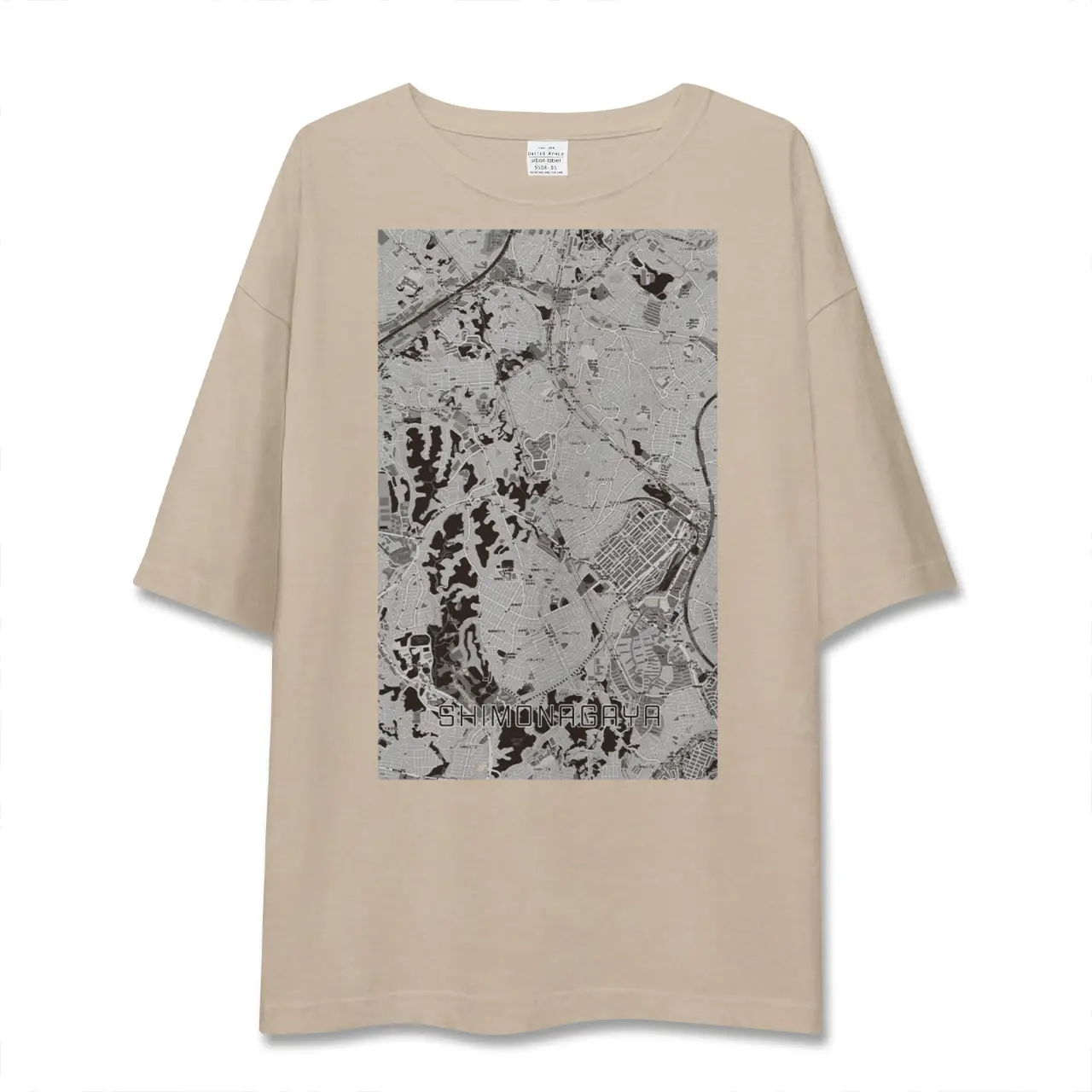 【下永谷（神奈川県）】地図柄ビッグシルエットTシャツ