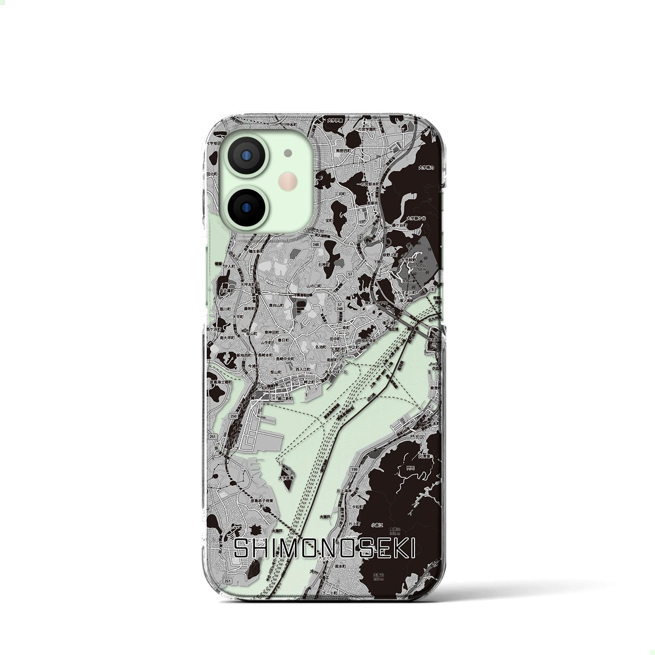 【下関2（山口県）】地図柄iPhoneケース（クリアタイプ）