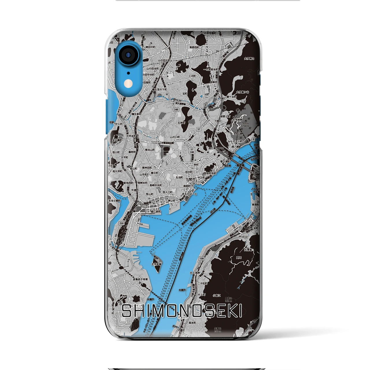 【下関2（山口県）】地図柄iPhoneケース（クリアタイプ）