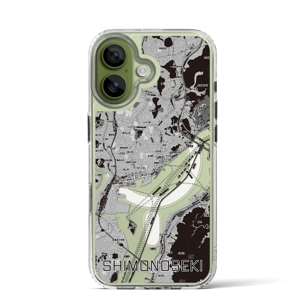 【下関2（山口県）】地図柄iPhoneケース（MagSafeタイプ）