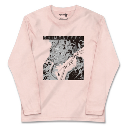 【下関2（山口県）】地図柄ロングスリーブTシャツ