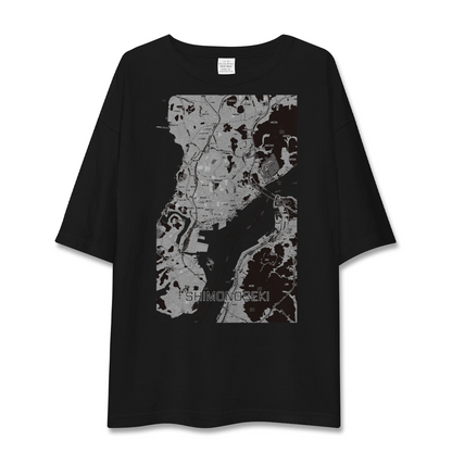 【下関2（山口県）】地図柄ビッグシルエットTシャツ
