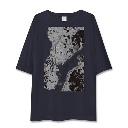 【下関2（山口県）】地図柄ビッグシルエットTシャツ