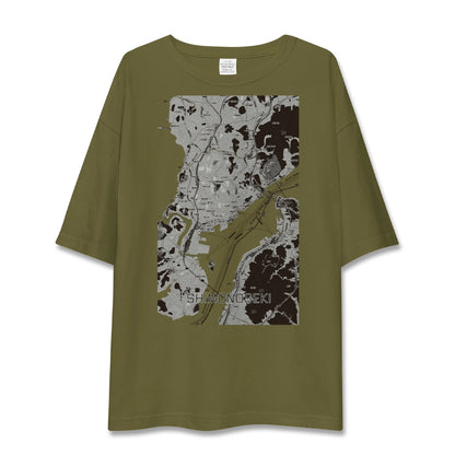 【下関2（山口県）】地図柄ビッグシルエットTシャツ