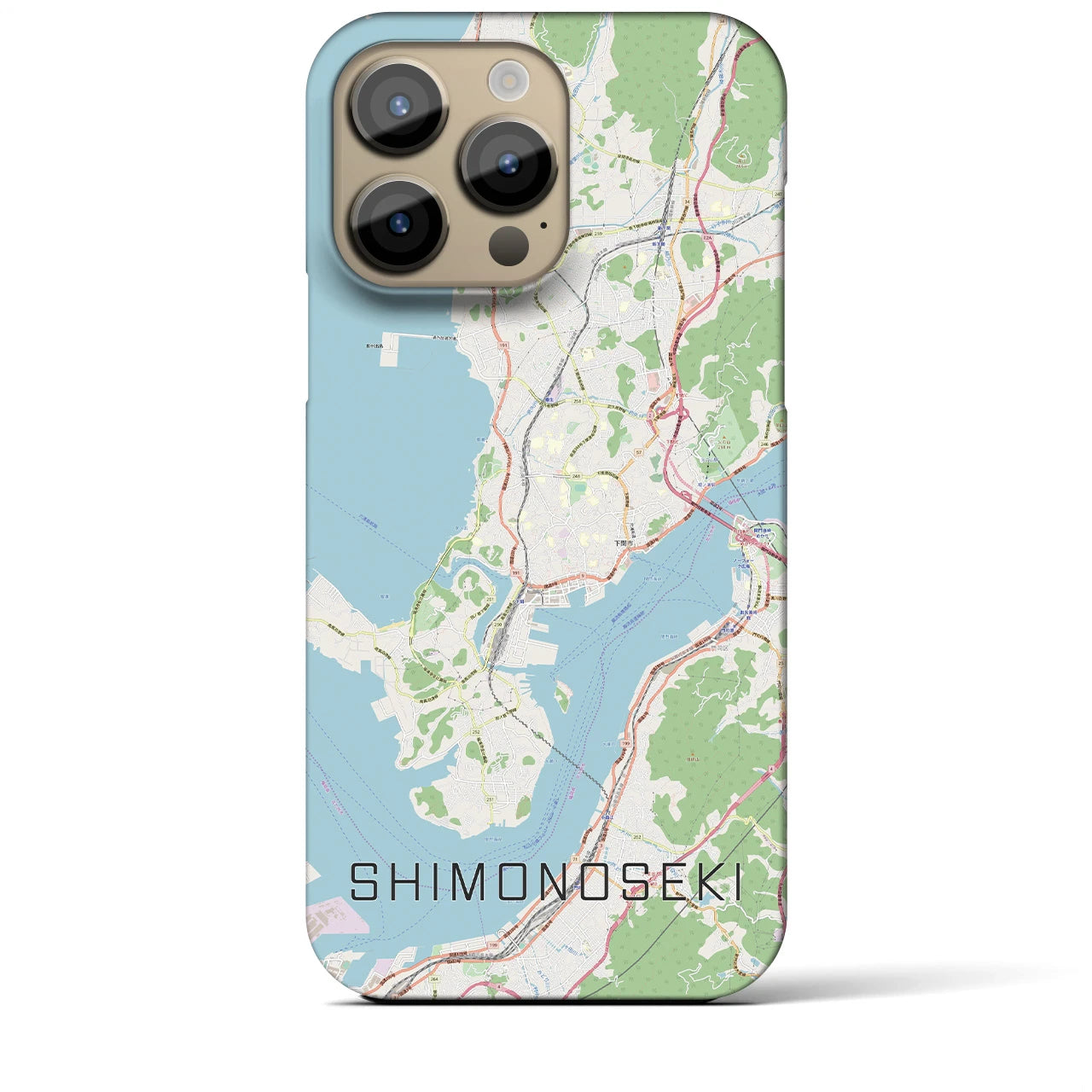 【下関（山口県）】地図柄iPhoneケース（バックカバータイプ）