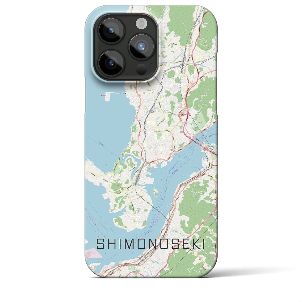 【下関（山口県）】地図柄iPhoneケース（バックカバータイプ）