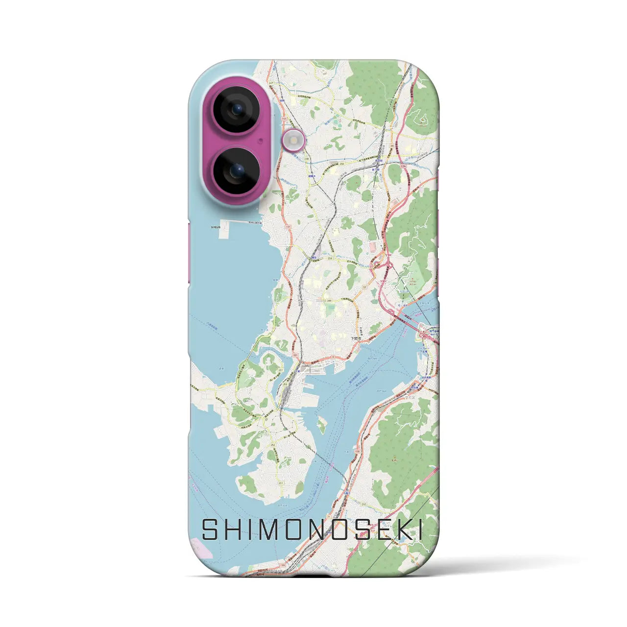 【下関（山口県）】地図柄iPhoneケース（バックカバータイプ）