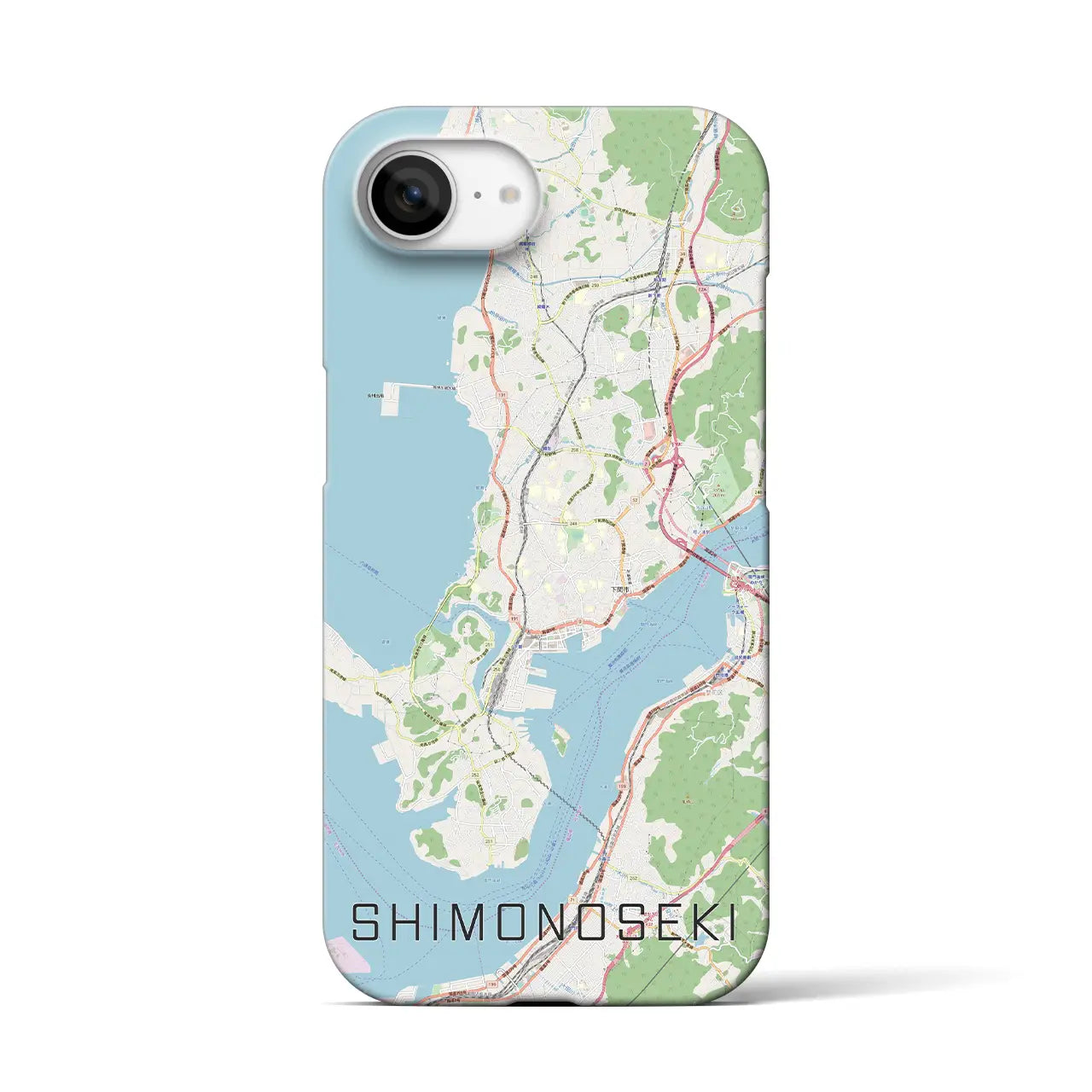 【下関（山口県）】地図柄iPhoneケース（バックカバータイプ）
