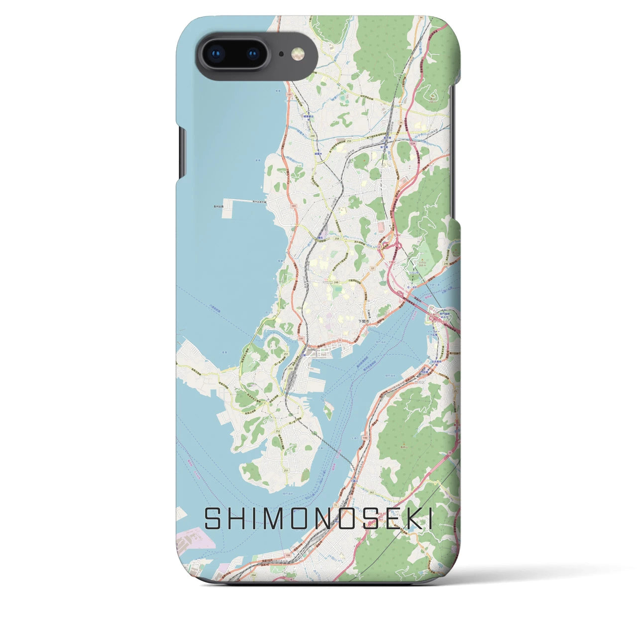 【下関（山口県）】地図柄iPhoneケース（バックカバータイプ）