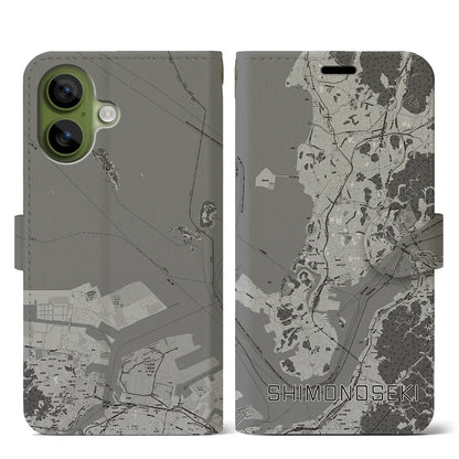 【下関（山口県）】地図柄iPhoneケース（手帳タイプ）