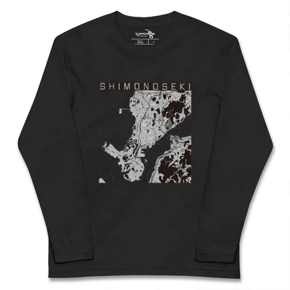 【下関（山口県）】地図柄ロングスリーブTシャツ