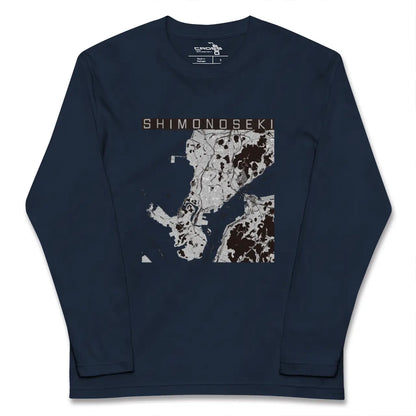 【下関（山口県）】地図柄ロングスリーブTシャツ