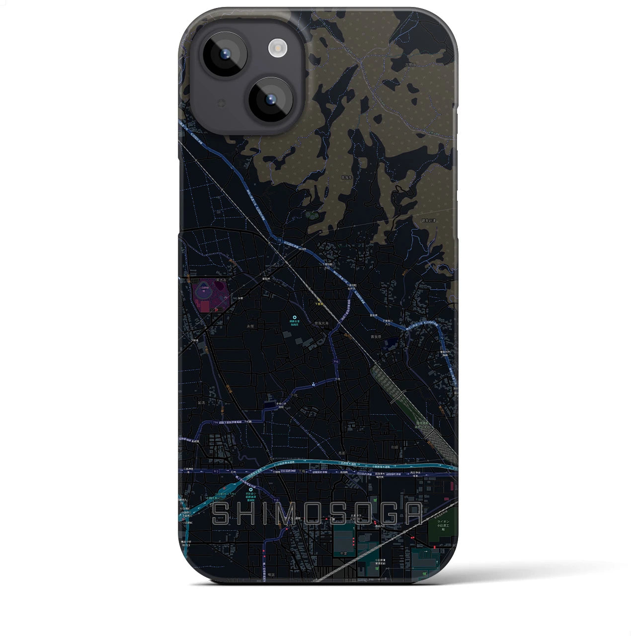 【下曽我（神奈川県）】地図柄iPhoneケース（バックカバータイプ）