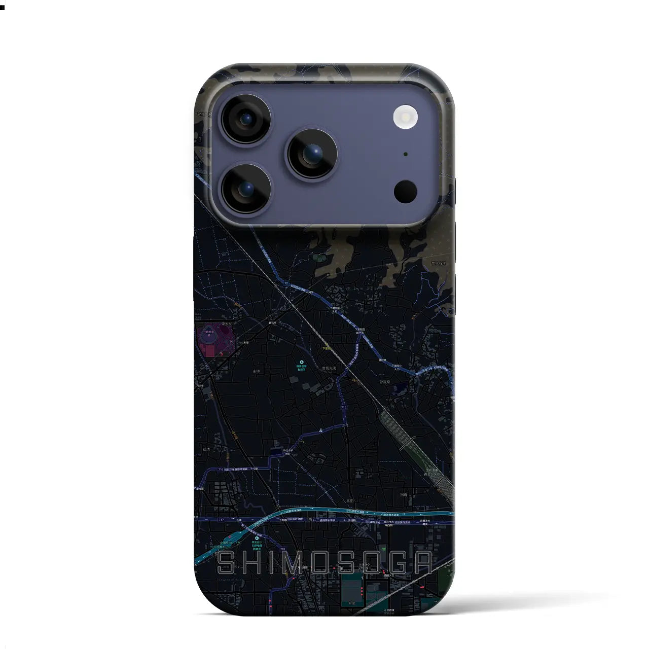 【下曽我（神奈川県）】地図柄iPhoneケース（バックカバータイプ）