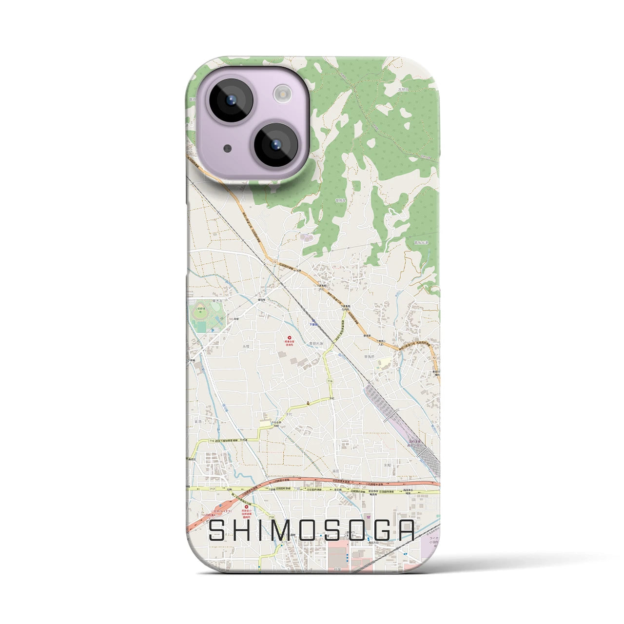 【下曽我（神奈川県）】地図柄iPhoneケース（バックカバータイプ）