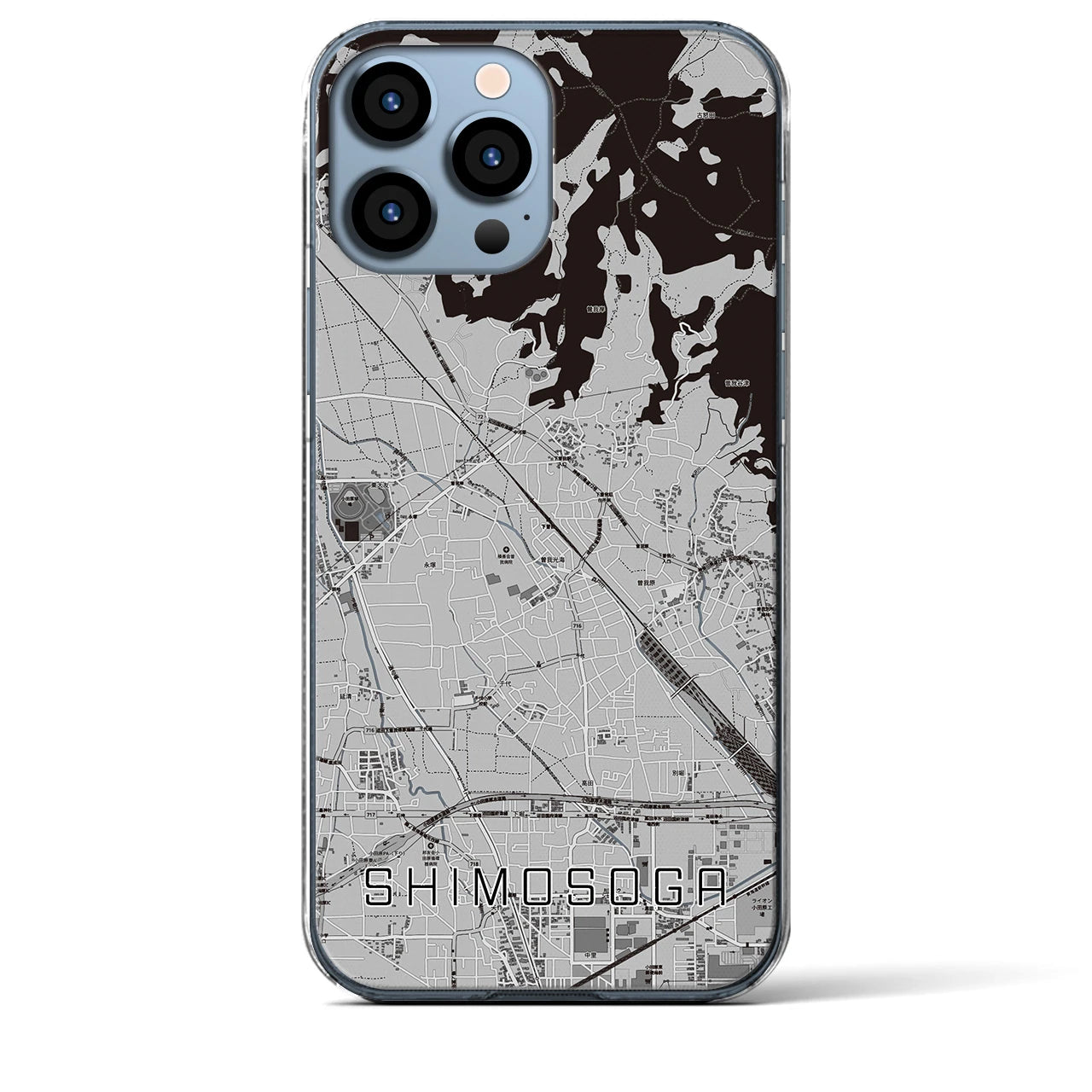 【下曽我（神奈川県）】地図柄iPhoneケース（クリアタイプ）