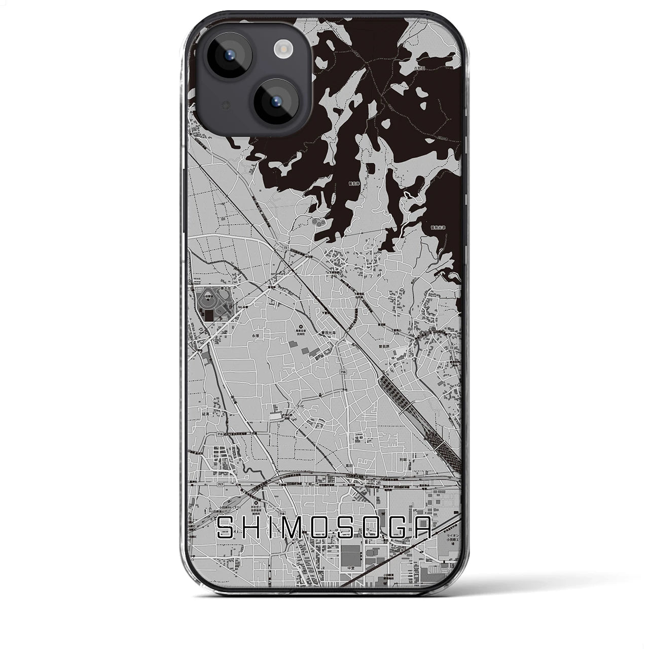 【下曽我（神奈川県）】地図柄iPhoneケース（クリアタイプ）