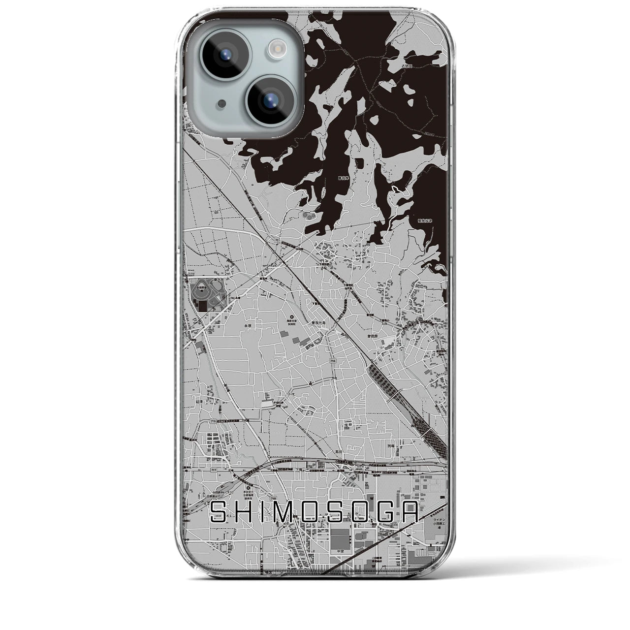 【下曽我（神奈川県）】地図柄iPhoneケース（クリアタイプ）