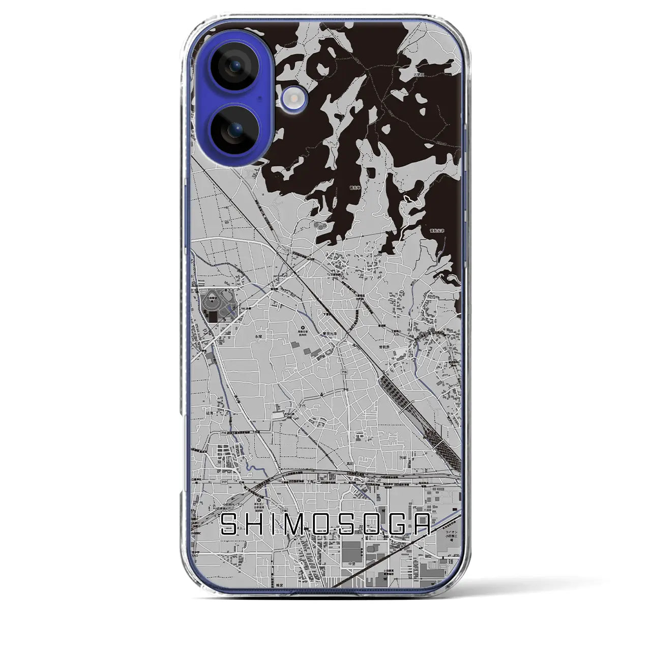 【下曽我（神奈川県）】地図柄iPhoneケース（クリアタイプ）