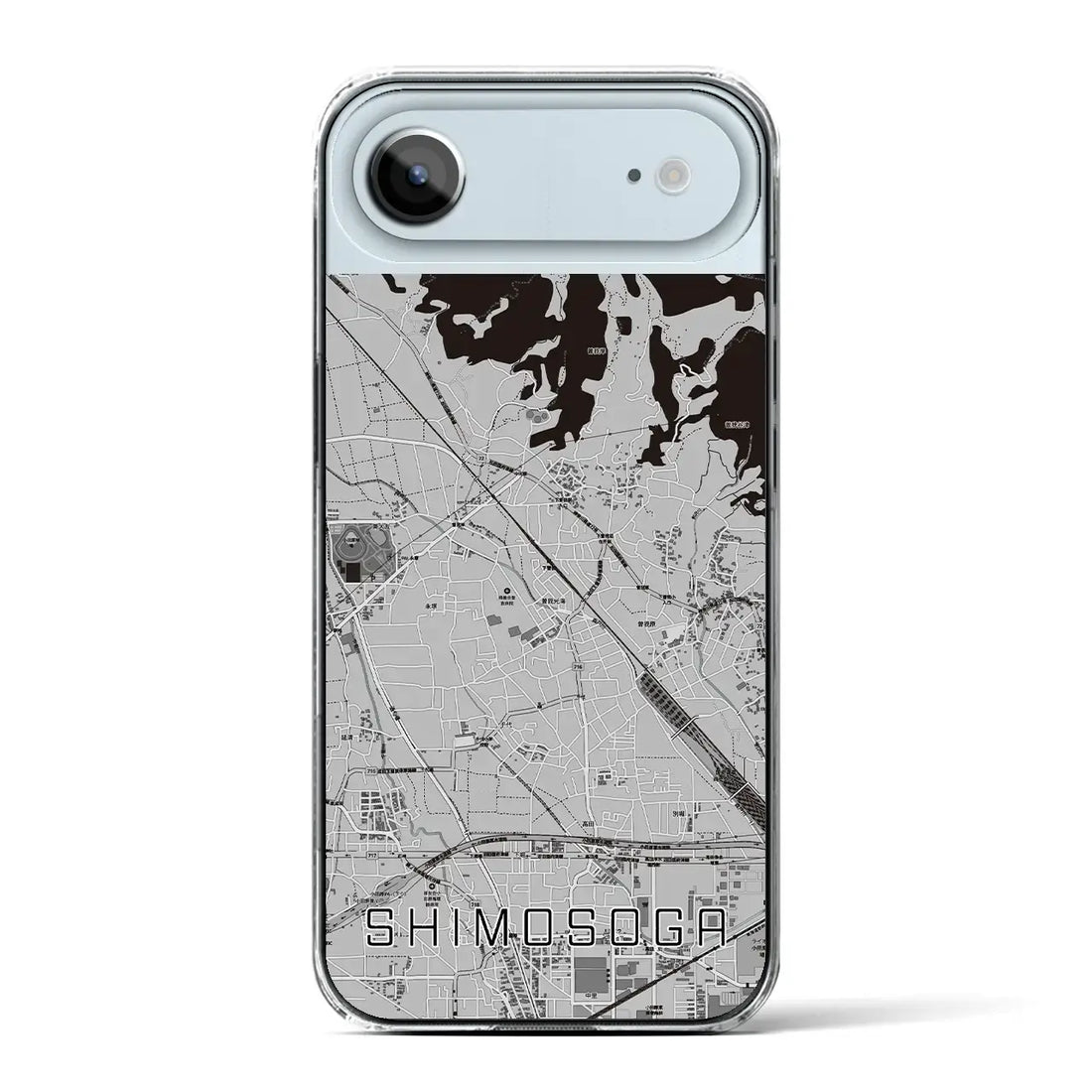 【下曽我(神奈川県)】地図柄iPhoneケース(クリアタイプ)モノトーン・iPhone 17 Pro Max 用