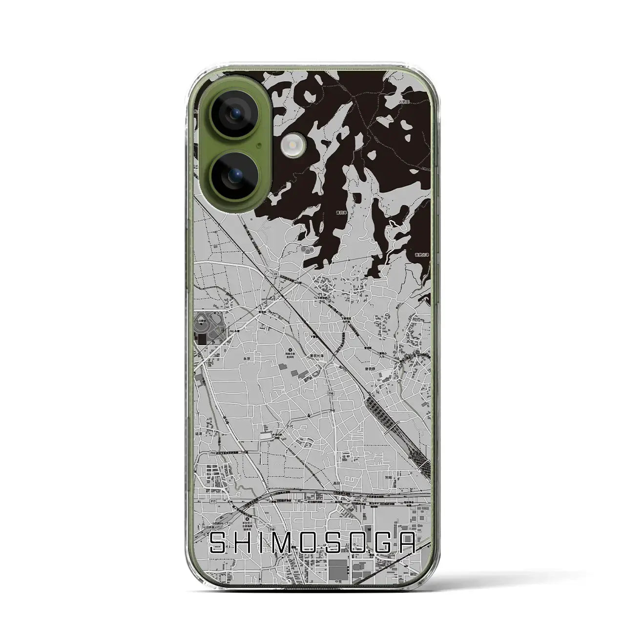 【下曽我（神奈川県）】地図柄iPhoneケース（クリアタイプ）
